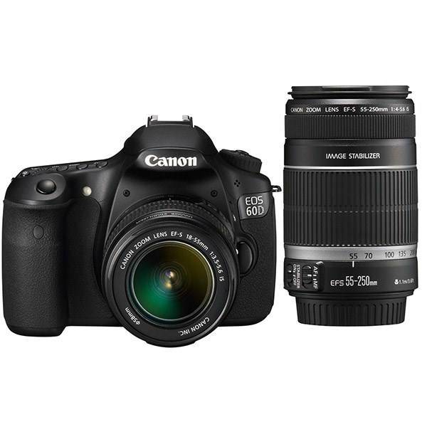 Canon EOS 60D Kit 18-55+55-250 IS، دوربین دیجیتال کانن ای او اس 60 دی کیت دو لنز 18-55 و 55-250