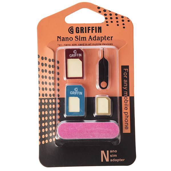 Griffin 5 In 1 Nano Sim Adapter، تبدیل سیم کارت های نانو و میکرو به استاندارد گریفین 5 در 1