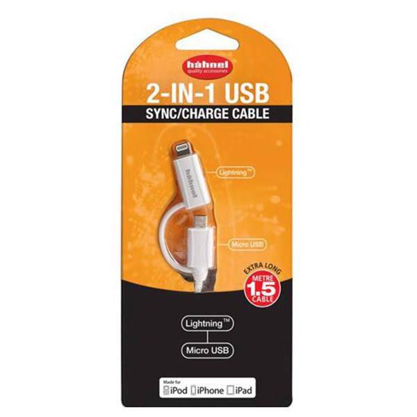 Hahnel 2-In-1 Cable Model 652، کابل دو منظوره ی Hahnel مدل 652