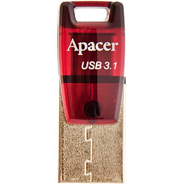 Apacer AH-180 USB Type-C Flash Memory - 64GB، فلش مموری USB Type-C اپیسر مدل AH-180 ظرفیت 64 گیگابایت