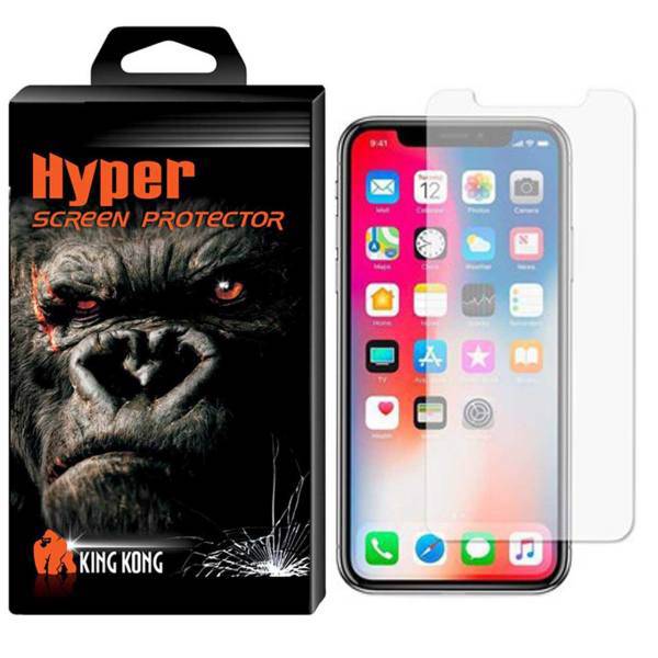 Hyper Protector King Kong Tempered Glass Matte Screen Protector For Apple Iphone X/10، محافظ صفحه نمایش شیشه ای مات کینگ کونگ مدل Hyper Protector مناسب برای گوشی اپل آیفون 10/X