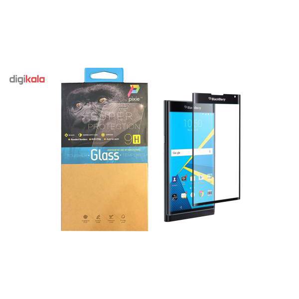 Pixie Full Cover Full Glue Tempered Glass Screen Protector For Blackberry Priv، محافظ صفحه نمایش تمام چسب شیشه ای تمپرد پیکسی مدل Full Cover مناسب برای گوشی موبایل بلک بری Priv