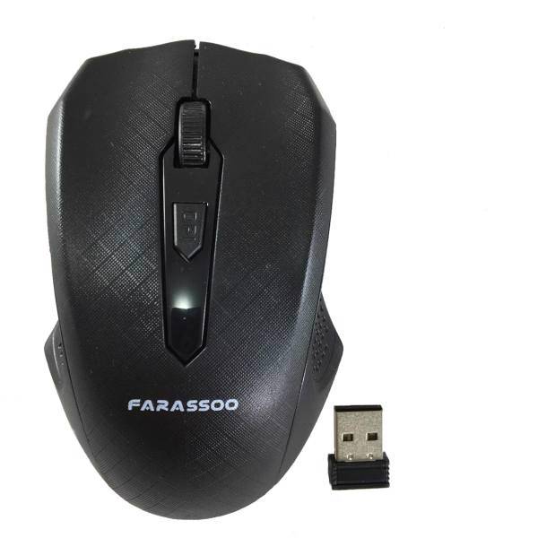Farassoo FOM-1480RF BLACK Wireless Mouse، ماوس بی سیم فراسو مدل FOM-1480RF BLACK