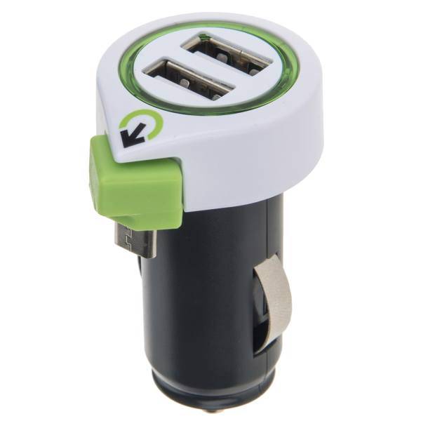 Q2 Power Car Charger with microUSB Cable، شارژر فندکی Q2 Power با کابل microUSB
