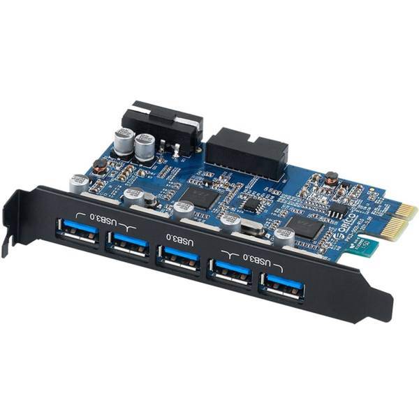 Orico 5 Port USB 3.0 PCI Express Card PVU3-5O2I، هاب USB3.0 پنج پورت PCI اوریکو مدل PVU3-5O2I