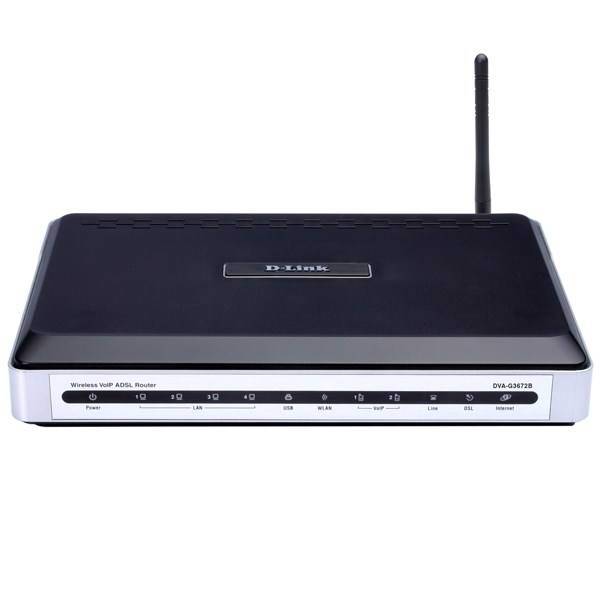 D-Link DVA-G3672B Wireless ADSL2+ VoIP Router، مودم-روتر +ADSL2 و بی‌سیم دی-لینک مدل DVA-G3672B