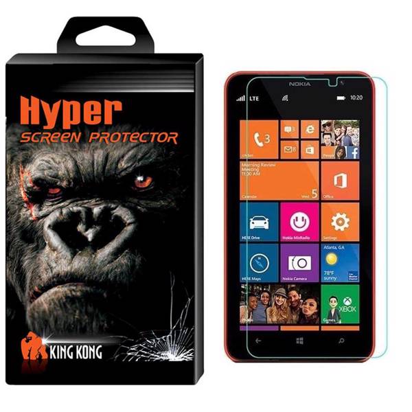 Hyper Protector King Kong Glass Screen Protector For Nokia Lumia 1320، محافظ صفحه نمایش شیشه ای کینگ کونگ مدل Hyper Protector مناسب برای گوشی Nokia Lumia 1320