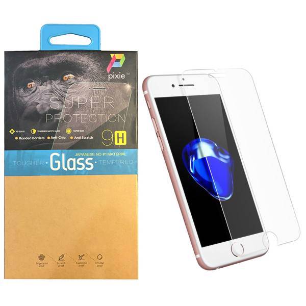 Pixie Clear Full Glue Glass Screen Protector For Apple iPhone 7/8، محافظ صفحه نمایش تمام چسب شیشه ای پیکسی مدل Clear مناسب برای گوشی اپل آیفون 7/8