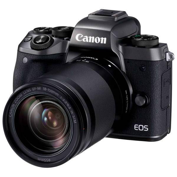 Canon EOS M5 Mirrorless Digital Camera With 18-150mm IS STM Lens، دوربین دیجیتال بدون آینه کانن مدل EOS M5 به همراه لنز 18-150 میلی متر IS STM