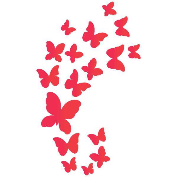 DecoGraph Butterfly-2 144 Mobile Sticker، برچسب تزئینی موبایل دکوگراف مدل Butterfly-2 کد 144