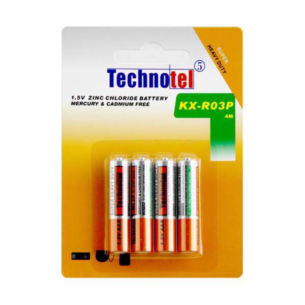 technotel KX-R03P AAA Battery Pack of 4، باتری نیم قلمی تکنوتل مدل KX-R03P بسته 4 عددی
