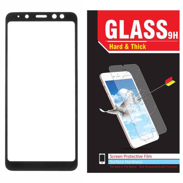 محافظ صفحه نمایش شیشه ای مدل Hard and thick full cover مناسب برای گوشی موبایل سامسونگ A8 Plus 2018