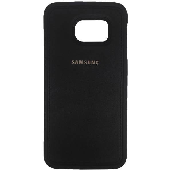 TPU Leather Design Cover For Samsung Galaxy S6 Edge، کاور ژله ای طرح چرم مناسب برای گوشی موبایل سامسونگ Galaxy S6 Edge
