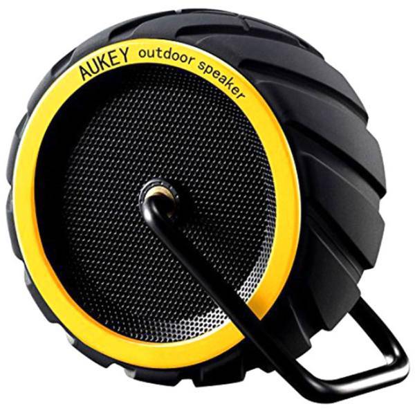 Aukey Rugged Wheel Portable Speaker، اسپیکر قابل حمل آکی مدل Rugged Wheel