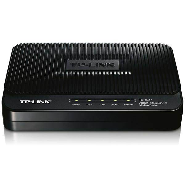 TP-LINK TD-8817 ADSL2+ Ethernet/USB Modem Router، مودم-روتر +ADSL2 تی پی-لینک TD-8817