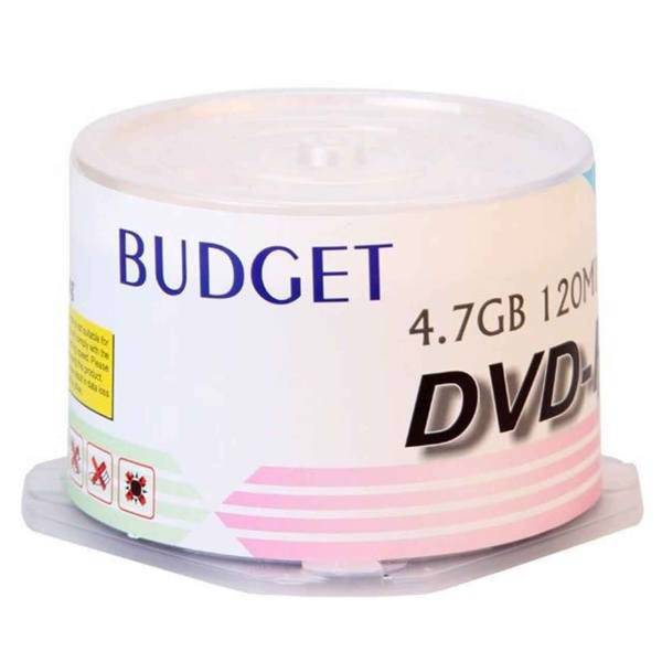 Budget DVD-R Pack of 50، دی وی دی خام باجت مدل DVD-R بسته 50 عددی