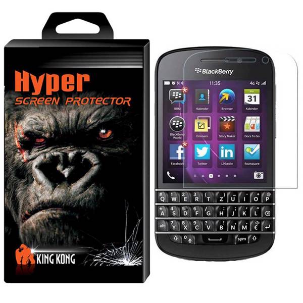 Hyper Protector King Kong Glass Screen Protector For Blackberry Q10، محافظ صفحه نمایش شیشه ای کینگ کونگ مدل Hyper Protector مناسب برای گوشی بلک بری Q10
