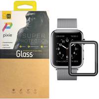 Pixie New Edition 4D Full Glue Glass Screen Protector For Apple Watch 42mm محافظ صفحه نمایش تمام چسب شیشه ای پیکسی مدل New Edition 4D مناسب اپل واچ سایز 42 میلی متر