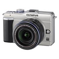 (Olympus PEN E-PL1 Double Lens (14-42mm 40-150mm دوربین دیجیتال المپیوس پن ای-پی ال 1 - کیت دو لنز (لنز 42-14 میلی‌متری + لنز 150-40 میلی‌متری)