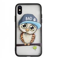 Kenzo Bad Owl Pc Case For Iphone X کاور سخت دور ژله ای کنزو مدل Bad Owl مناسب برای آیفون X