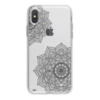 Black Flower Mandala Case Cover For iPhone X / 10 کاور ژله ای وینا مدل Black Flower Mandala مناسب برای گوشی موبایل آیفون X / 10
