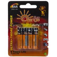 Orangsun Ultra Alkaline AAA Battery Pack of 4 باتری نیم قلمی اورنج سان مدل Ultra Alkaline بسته 4 عددی