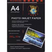 Worldwide G260-50 Glossy Photo Paper کاغذ عکس گلاسه ورلد واید مدل G260.50