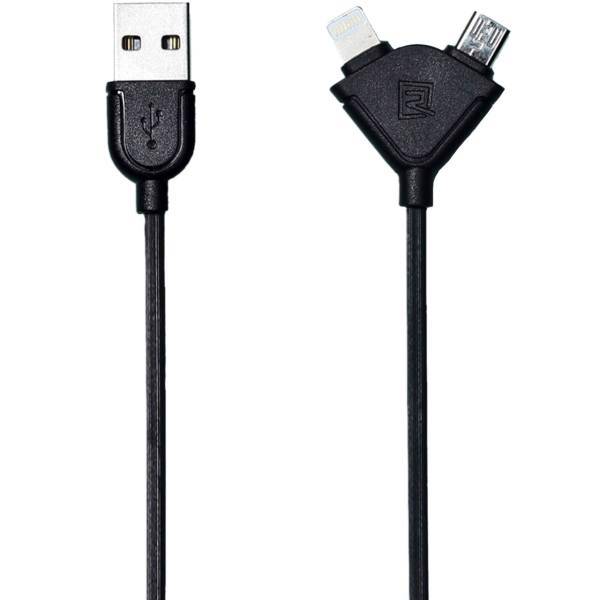 Remax Souffle USB To microUSB/Lightning Cable 1m، کابل تبدیل USB به microUSB/لایتنینگ ریمکس مدل Souffle به طول 1 متر