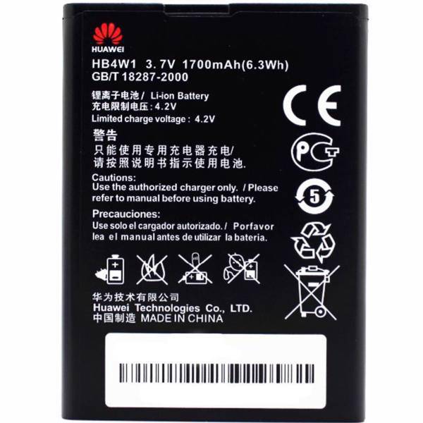 Huawei HB4W1 1700mAh Mobile Phone Battery For Huawei Ascend G510، باتری موبایل هوآوی مدل HB4W1 با ظرفیت 1700mAh مناسب برای گوشی موبایل هوآوی Ascend G510
