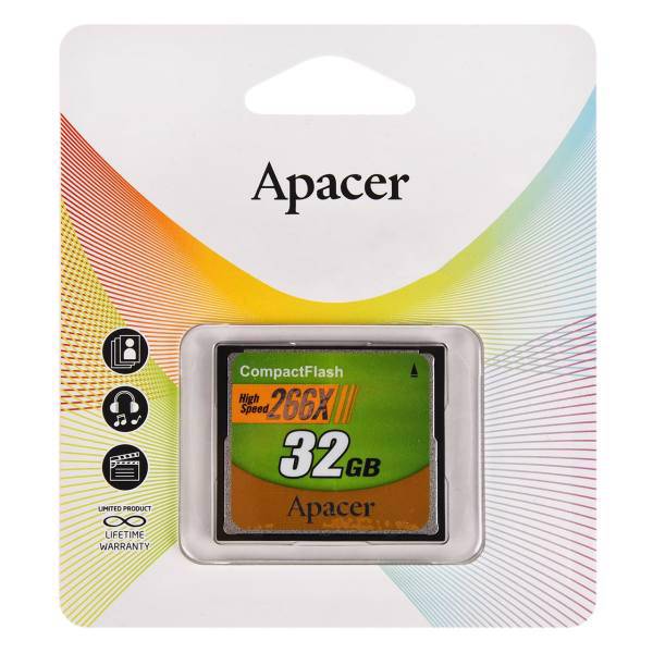 Apacer High Speed CompactFlash 266X CF- 32GB، کارت حافظه CF اپیسر مدل High Speed سرعت 266X ظرفیت 32 گیگابایت