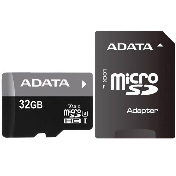 ADATA Premier Pro V30 UHS-I U3 Class 10 95MBps microSDHC With Adapter 32GB، کارت حافظه microSDHC ای دیتا مدل Premier Pro V30 کلاس 10 استاندارد UHS-I U3 سرعت 95MBps همراه با آداپتور SD ظرفیت 32 گیگابایت