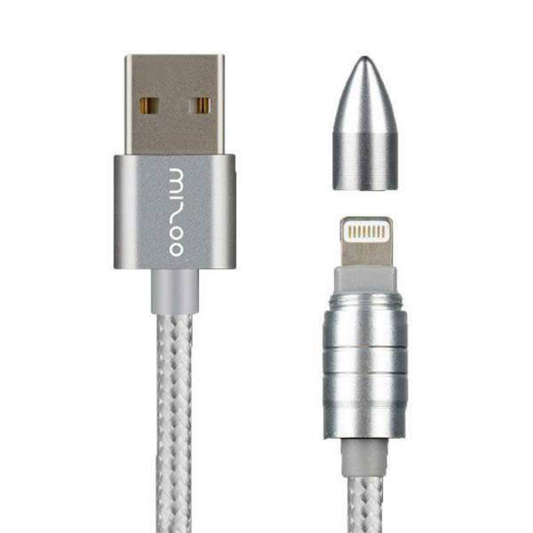 Mizoo Bullet USB To Lightning Cable 1m، کابل تبدیل USB به لایتنینگ میزو مدل Bullet به طول 1 متر