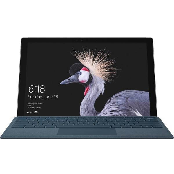 Microsoft Surface Pro 2017 - With Blue Cobalt Signature Type Cover - 128GB Tablet، تبلت مایکروسافت مدل Surface Pro 2017 به همراه کیبورد Blue Cobalt Signature Type Cove - ظرفیت 128 گیگابایت