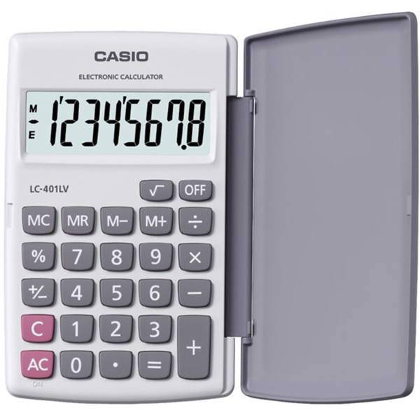 Casio LC-401LV-WE Calculator، ماشین حساب کاسیو مدل LC-401LV-WE