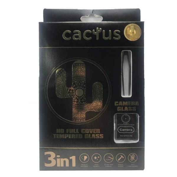 محافظ صفحه نمایش شیشه ای CACTUS مدل 5D مناسب برای گوشی iphone 6 plus