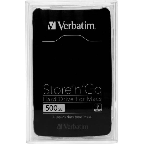 Verbatim Store N Go For Mac 53040 500GB Hard Drive، هارد دیسک اکسترنال ورباتیم مدل 53040 Store N Go For Mac ظرفیت 500 گیگابایت