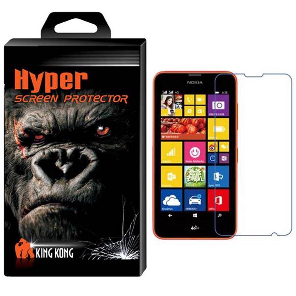 Hyper Protector King Kong Glass Screen Protector For Nokia Lumia 630، محافظ صفحه نمایش شیشه ای کینگ کونگ مدل Hyper Protector مناسب برای گوشی Nokia Lumia 630