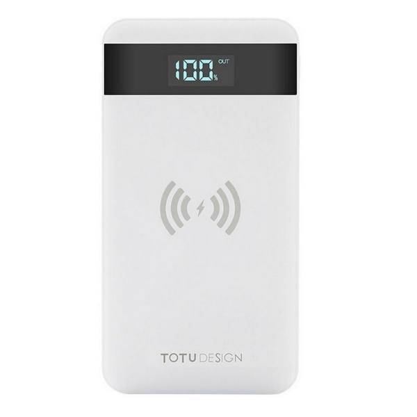 TOTU Power Bank PBW01 10000mah Wireless، پاوربانک توتو با قابلیت شارژ وایرلس مدلPBW01 با ظرفیت10000 میلی آمپر ساعت