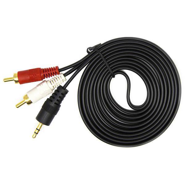 RCA To 3.5mm Plug Cable 1.5m، کابل تبدیل جک 3.5 میلی متری به RCA به طول 1.5 متر