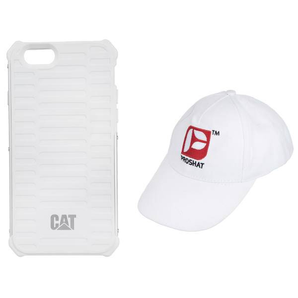 Caterpillar Active Urban Rugged Cover For Apple iPhone 6/6s With Proshat white Hat، کاور کاترپیلار مدل Active Urban Rugged مناسب برای گوشی موبایل آیفون 6/6s همراه با کلاه پروشات سفید