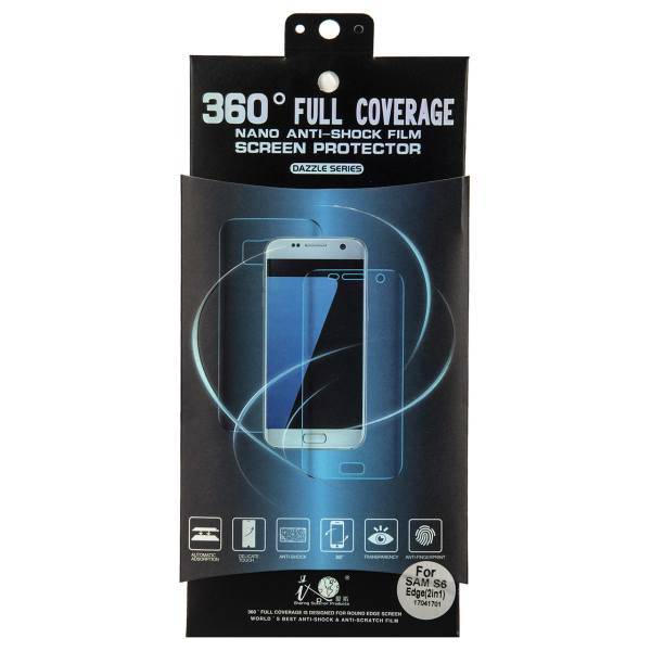 Full Coverage Glass Screen Protector For Samsung Galaxy S6 Edge، محافظ صفحه شیشه ای مدل Full Coverage مناسب برای گوشی موبایل سامسونگ Galaxy S6 Edge