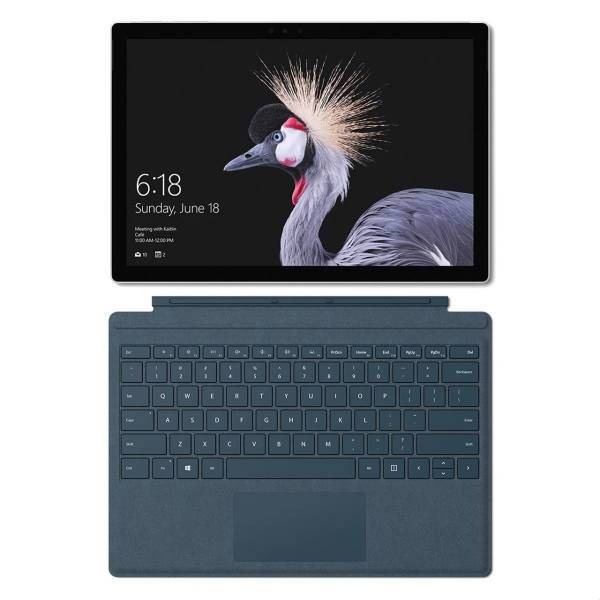 Microsoft Surface Pro 2017 - With Blue Cobalt Signature Type Cover and Maroo Sleeve- 128GB Tablet، تبلت مایکروسافت مدل- Surface Pro 2017 به همراه کیبورد Blue Cobalt Signature Type Cover و کیف اورجینال Maroo Sleeve - ظرفیت 128 گیگابایت