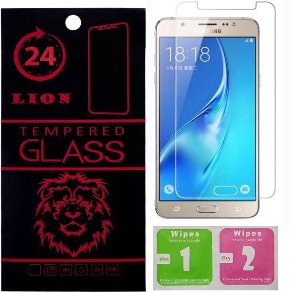 LION 2.5D Full Glass Screen Protector For Samsung J3، محافظ صفحه نمایش شیشه ای لاین مدل 2.5D مناسب برای گوشی سامسونگ J3