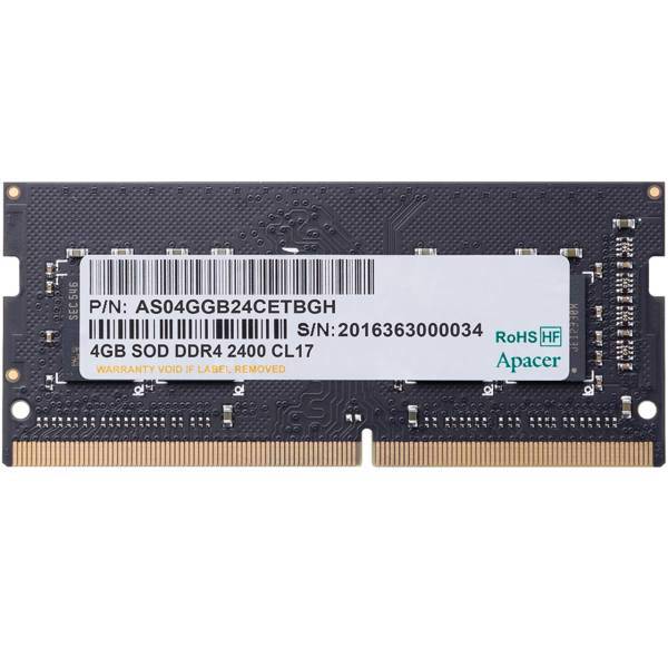 Apacer DDR4 2400MHz Single Channel Laptop RAM 4GB، رم لپ تاپ DDR4 تک کاناله 2400 مگاهرتز اپیسر ظرفیت 4 گیگابایت