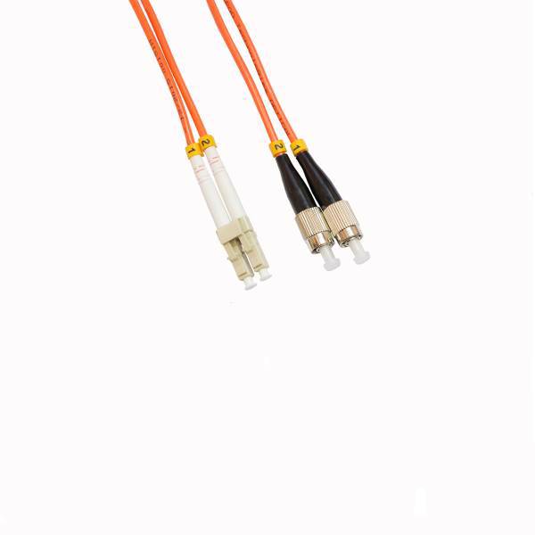 Pach cord fiber lc-fc.mm 10m espod، کابل پچ کورد فیبر نوری مالتی مود اسپاد ده متری FC بهLC