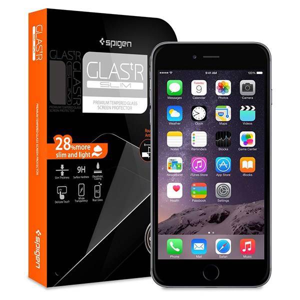 Apple iPhone 6 Spigen Protector Glas.tR Slim، محافظ صفحه نمایش اسپیگن مدل GLAS.tR SLIM مناسب برای گوشی آیفون 6