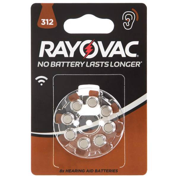 Rayovac PR41 Hearing Aid Battery Pack Of 8، باتری سمعک رایوواک مدل PR41 بسته 8 عددی