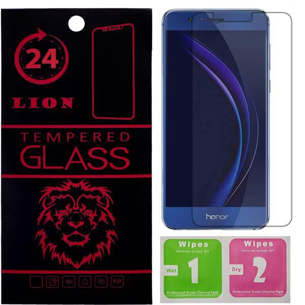 LION 2.5D Full Glass Screen Protector For Huawei Honor 8، محافظ صفحه نمایش شیشه ای لاین مدل 2.5D مناسب برای گوشی هوآوی Honor 8