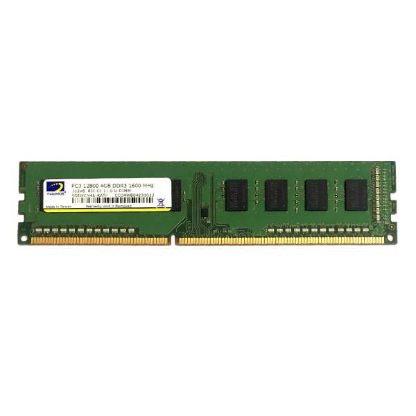 TwinMos Mainstream DDR3 1600MHz Single Channel Desktop RAM- 4GB، رم دسکتاپ DDR3 تک کاناله 1600 مگاهرتز توین موس مدل Mainstream ظرفیت 4 گیگابایت
