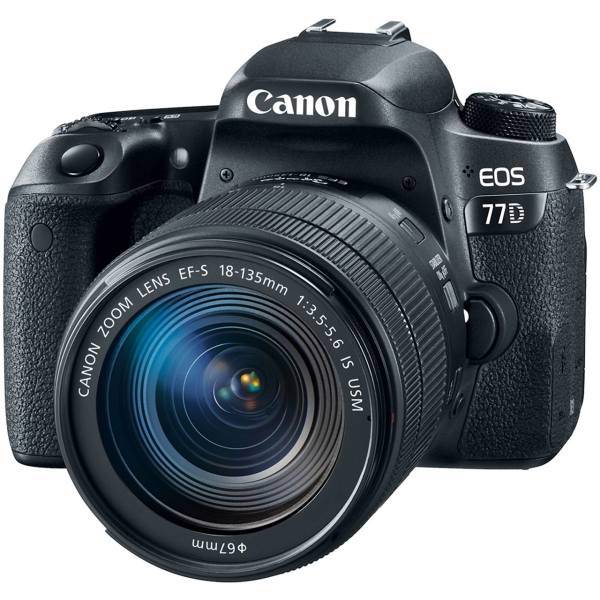 Canon EOS 77D Digital Camera With EF-S 18-135 IS USM Lens، دوربین دیجیتال کانن مدل EOS 77D به همراه لنز 18-135 میلی متر IS USM
